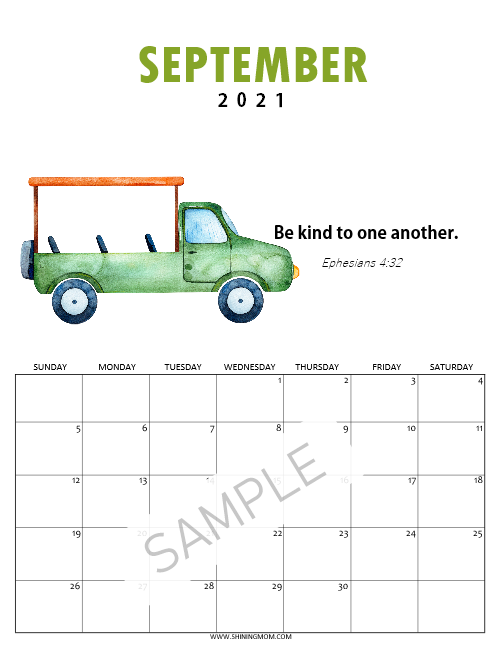 Super-Cute Bible Verse Calendar for Kids