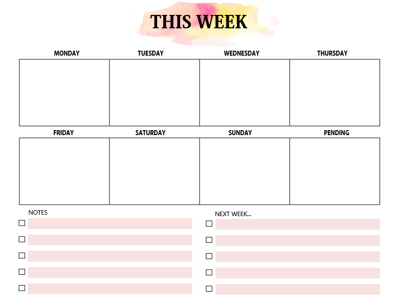 Printable 2019 Calendar in Classic Minimalist Style