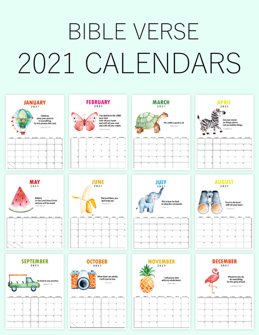 Super-Cute Bible Verse Calendar for Kids