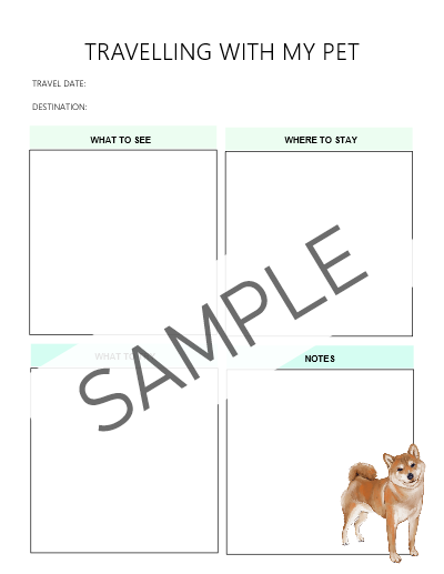 Super Cute Pet Care Planner for Your Dog Buddy!