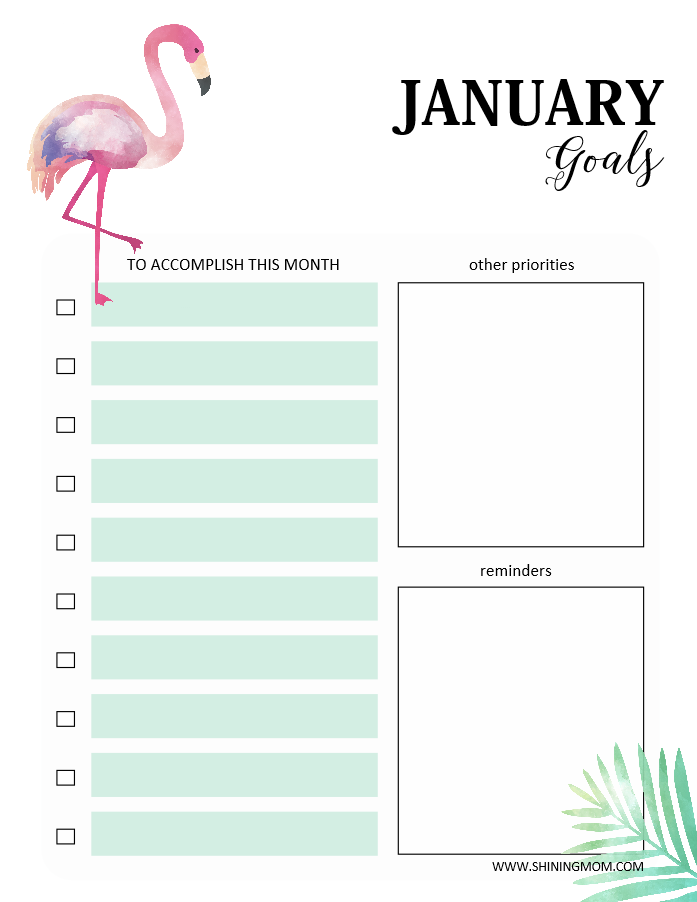 Monthly Goal-Setting Planner
