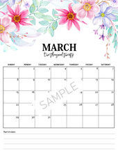 Load image into Gallery viewer, 2020 Monthly Floral Calendars
