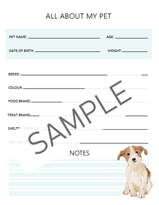 Super Cute Pet Care Planner for Your Dog Buddy!