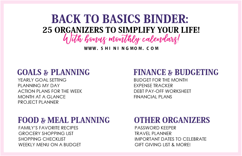 Back to Basics Binder: Includes ALL the Basics Organizers You Need!