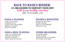Load image into Gallery viewer, Back to Basics Binder: Includes ALL the Basics Organizers You Need!
