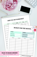 Load image into Gallery viewer, Back to Basics Binder: Includes ALL the Basics Organizers You Need!
