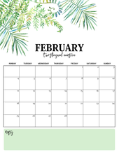 Load image into Gallery viewer, Nature-Inspired 2019 Monthly Calendars (Monday Start)
