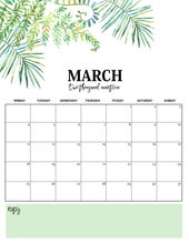 Load image into Gallery viewer, Nature-Inspired 2019 Monthly Calendars (Monday Start)
