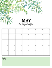 Load image into Gallery viewer, Nature-Inspired 2019 Monthly Calendars (Monday Start)
