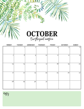 Load image into Gallery viewer, Nature-Inspired 2019 Monthly Calendars (Monday Start)
