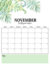 Load image into Gallery viewer, Nature-Inspired 2019 Monthly Calendars (Monday Start)
