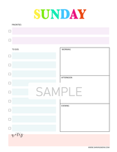 Load image into Gallery viewer, Rainbow Daily Planner

