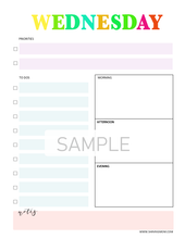 Load image into Gallery viewer, Rainbow Daily Planner

