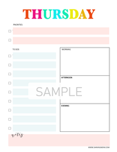 Load image into Gallery viewer, Rainbow Daily Planner
