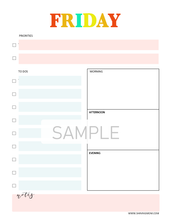 Load image into Gallery viewer, Rainbow Daily Planner
