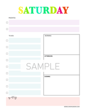 Load image into Gallery viewer, Rainbow Daily Planner
