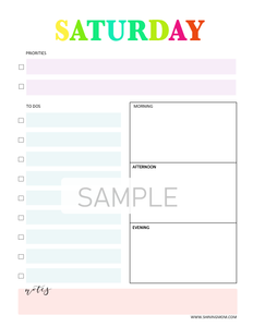 Rainbow Daily Planner