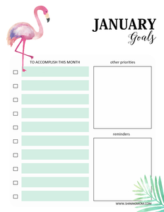 Monthly Goal-Setting Planner