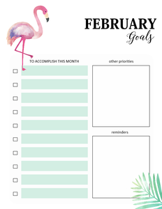 Monthly Goal-Setting Planner