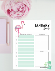 Monthly Goal-Setting Planner